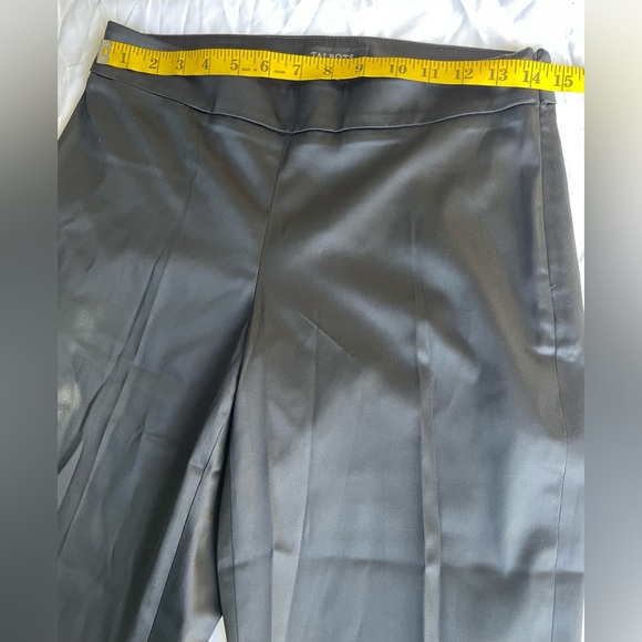 TALBOTS Satin Pants Curvy Womens Size 4 Side Zip Black 2000s Y2K Evening Glam - Picture 11 of 15